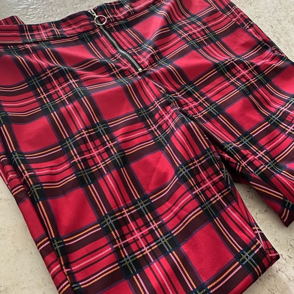 Casual Skinny Leggings Stretchy High Waisted Plaid - Picture 11 of 12